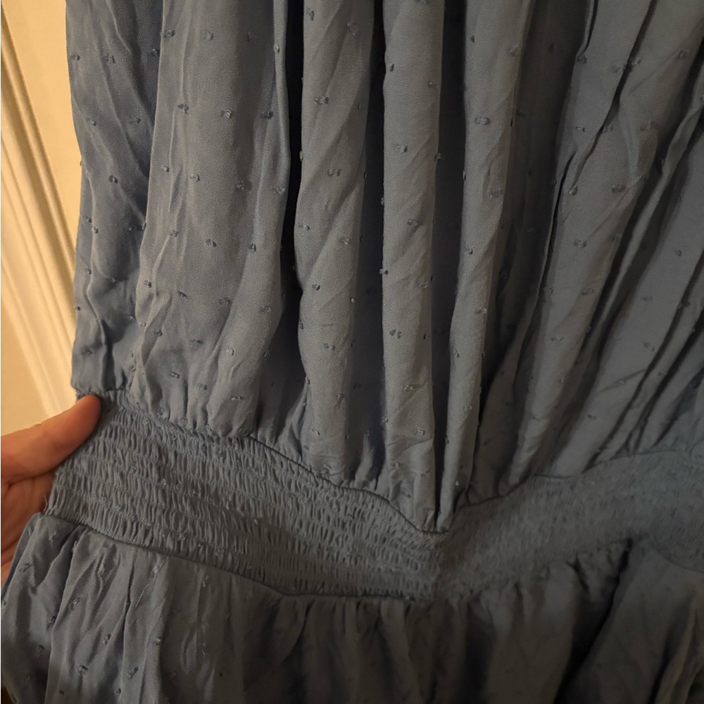 NWT plus size Blue Ruffled Romper - Picture 4 of 4